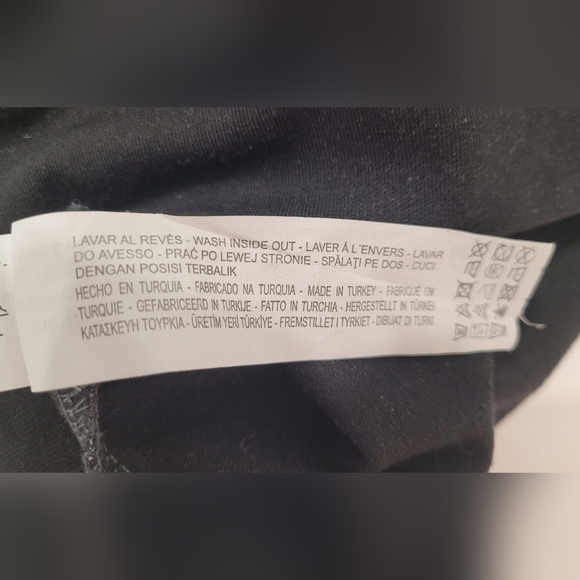 Zara Dress Bodycon Check Grey Burgundy Round Neck Long Sleeve - Picture 8 of 8